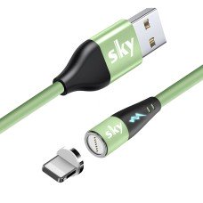 Магнітний кабель SKY Apple-lightning (S7R 5A-100) для заряджання та передачі даних (100 см) Green