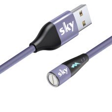 Магнітний кабель SKY без конектора (S7R 5A-100) для заряджання та передачі даних (100 см) Purple