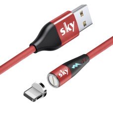 Магнітний кабель SKY Apple-lightning (S7R 5A-100) для заряджання та передачі даних (100 см) Red