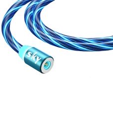 Магнитный кабель SKY без коннектора (RZ) для зарядки (100 см) Blue