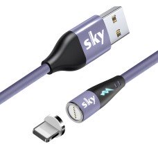 Магнітний кабель SKY Apple-lightning (S7R 5A-100) для заряджання та передачі даних (100 см) Purple