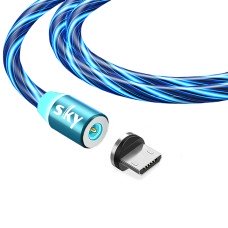 Магнитный кабель SKY micro USB (RZ) для зарядки (100 см) Blue
