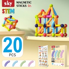 Магнітний конструктор - SKY Magnetic Sticks (A 020 Bent) набір 20 елементів (мікс кольорів)