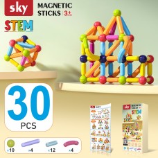 Магнитный конструктор - SKY Magnetic Sticks (B 030) набор 30 элементов (color mix)