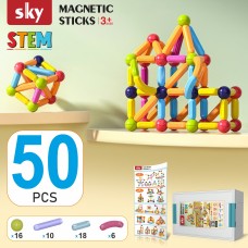 Магнітний конструктор - SKY Magnetic Sticks (B 050) набір 50 елементів (мікс кольорів)