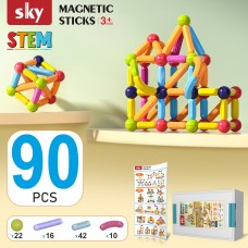Магнитный конструктор - SKY Magnetic Sticks (B 090) набор 90 элементов (color mix)
