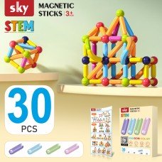Магнітний конструктор - SKY Magnetic Sticks (A 030 Short) набір 30 елементів (мікс кольорів)