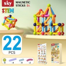 Магнитный конструктор - SKY Magnetic Sticks (B 022) набор 22 элемента (color mix)