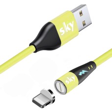 Магнітний кабель SKY Apple-lightning (S7R 5A-100) для заряджання та передачі даних (100 см) Yellow