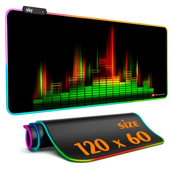 Килимок на стіл для миші та клавіатури з RGB-підсвічуванням 120x60 см SKY GMS-WT 12060/140 градієнт