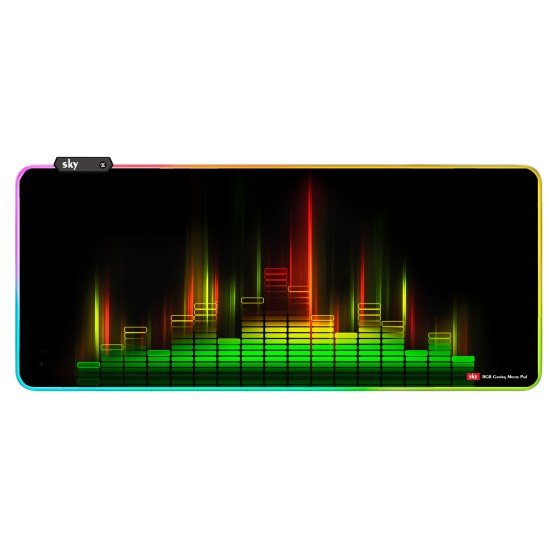 Килимок на стіл для миші та клавіатури з RGB-підсвічуванням 120x60 см SKY GMS-WT 12060/140 градієнт