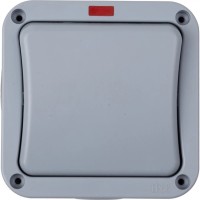 Вимикач одинарний водонепроникний IP66 зовнішний SKY MP12 AC: 110-250V, 10A, Grey