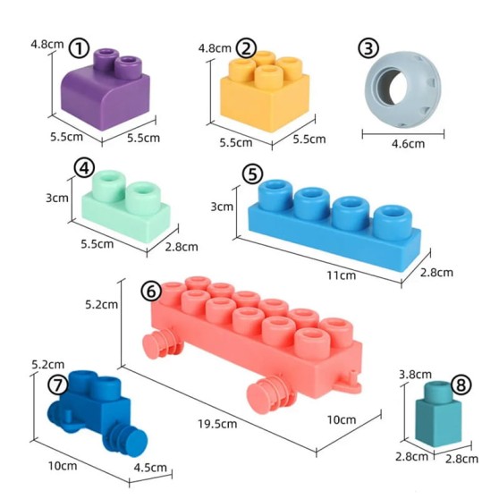 М'який конструктор - SKY Soft Building Blocks 6910 набір 20 елементів