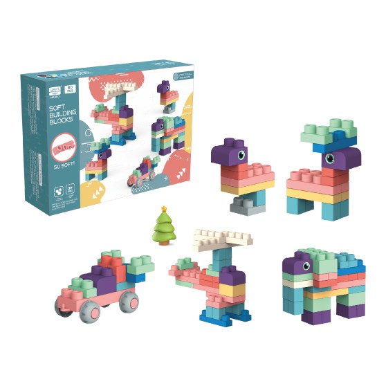 М'який конструктор - SKY Soft Building Blocks 6912 набір 80 елементів
