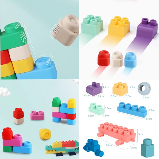 М'який конструктор - SKY Soft Building Blocks 6912 набір 80 елементів