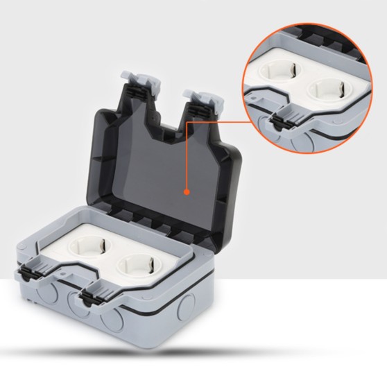 Розетка вологозахищена IP66 зовнішня подвійна SKY (MP22-G) 16А/250V Розетка вологозахищена IP66 зовнішня подвійна SKY (MP22-G) 16А/250V