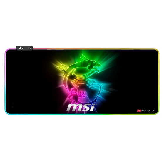 Геймерский коврик для мышки SKY (GMS-WT 7030/116) MSI / RGB подсветка / 70x30 см