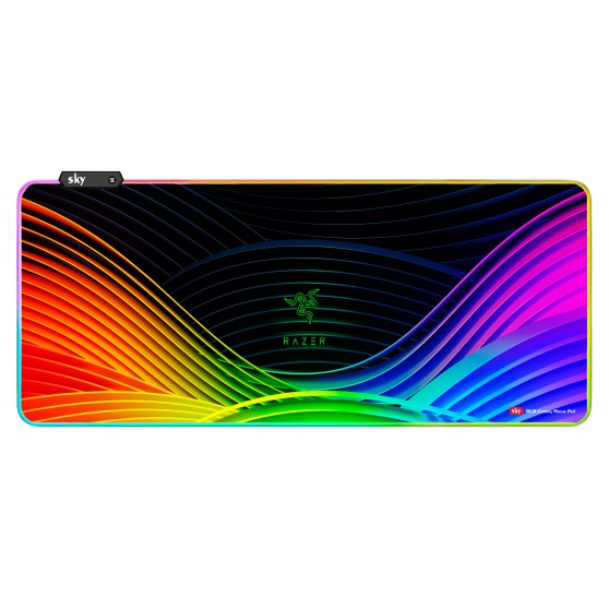 Геймерский коврик для мышки SKY (GMS-WT 8030/127) RAZER / RGB подсветка / 80x30 см