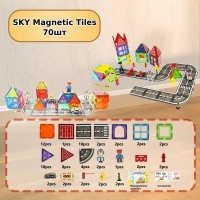 Магнітний конструктор - SKY Magnetic Tiles Road набір 70 елементів 