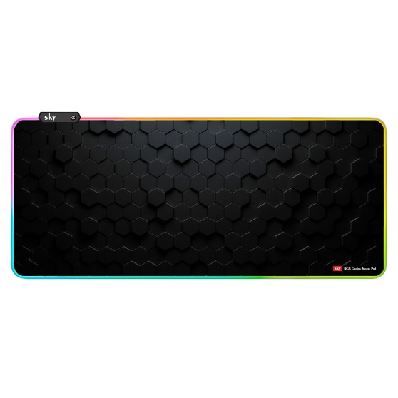 Геймерский коврик для мышки SKY (GMS-WT 9040/153) Hexagon / RGB подсветка / 90x40 см