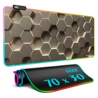  килимок для мишки SKY GMS-WT 7030/155-2 Hexagon / RGB підсвічування / 70x30 см