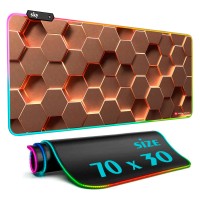 Геймерский коврик для мышки SKY (GMS-WT 7030/155-3) Hexagon / RGB подсветка / 70x30 см
