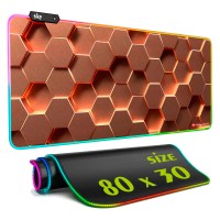 Світний килимок для миші 80x30 см з LED-підсвічуванням SKY GMS-WT 8030/155-3 гексагон