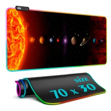 Геймерський килимок для мишки SKY (GMS-WT 7030/190) Planets / RGB підсвічування / 70x30 см