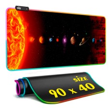 Геймерський килимок для мишки SKY (GMS-WT 9040/190) Planets / RGB підсвічування / 90x40 см