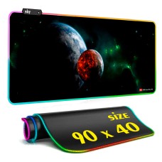 Геймерський килимок для мишки SKY (GMS-WT 9040/192) Planets / RGB підсвічування / 90x40 см