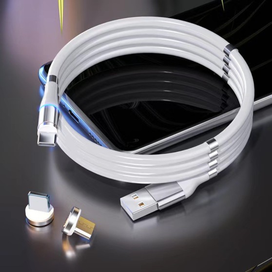 Магнитный кабель SKY без коннектора (S7M 3A-300) для зарядки и передачи данных (100 см) White