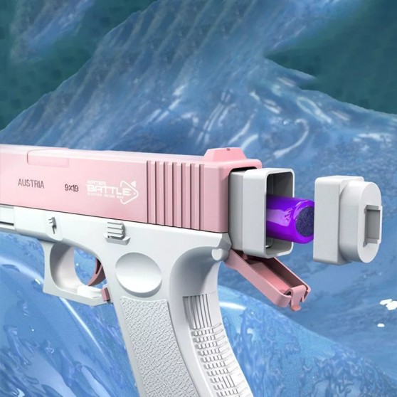 Акумуляторний водяний пістолет Water Gun Glock рожевий Акумуляторний водяний пістолет Water Gun Glock рожевий