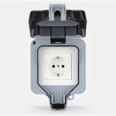 Розетка вологозахищена IP66 зовнішня одинарна SKY (MP21-G) 16А/250V
