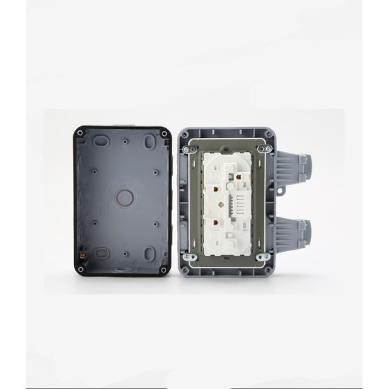 Розетка вологозахищена IP66 зовнішня заглиблена подвійна SKY (MPG2-G-SN) 16А/250V Розетка вологозахищена IP66 зовнішня заглиблена подвійна SKY (MPG2-G-SN) 16А/250V