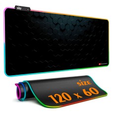 Геймерський килимок для мишки SKY (GMS-WT 12060/153) Hexagon / RGB підсвічування / 120x60 см