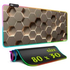 Геймерский коврик для мышки SKY (GMS-WT 8030/155-2) Hexagon / RGB подсветка / 80x30 см