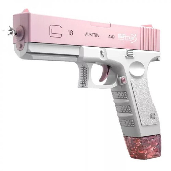 Акумуляторний водяний пістолет Water Gun Glock рожевий