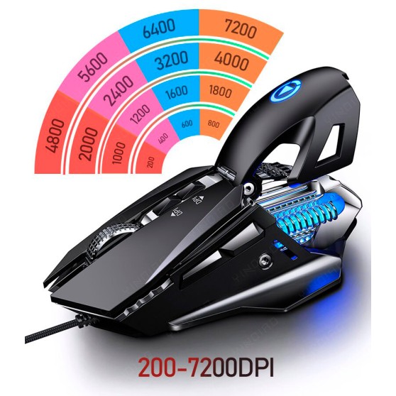 Игровая мышь SKY (G10) Black, 7200DPI, 1000Hz RGB