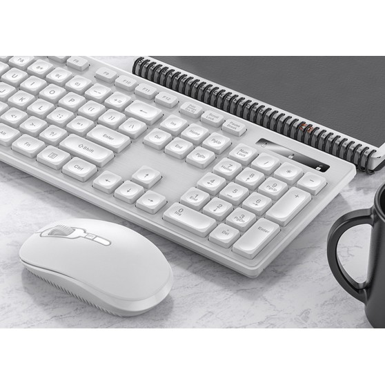 Комплект клавиатура + мышь беспроводная SKY (V3 MAX) White, (EN)