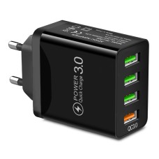 Зарядное устройство (RS 310) 4USB/QC 3.0 (20W) Black