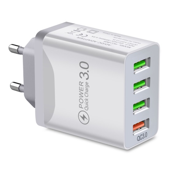 Зарядное устройство (RS 310) 4USB/QC 3.0 (20W) White