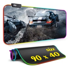 Геймерський килимок для мишки SKY (GMS-WT 9040/184) Muscle Car / RGB підсвічування / 90x40 см
