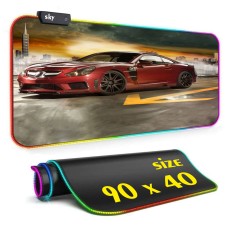 Геймерский коврик для мышки SKY (GMS-WT 9040/187) Muscle Car / RGB подсветка / 90x40 см