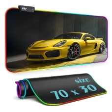 Геймерський килимок для мишки SKY (GMS-WT 7030/189) Muscle Car / RGB підсвічування / 70x30 см