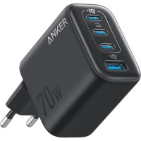 Сетевое зарядное устройство Anker Charger 70W, 3xUSB-C, 1xUSB-A, Black (A121CG11)