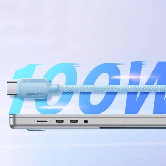 Кабель Essager Breeze USB Type-C - USB Type-C (M/M), 100W, 2 м Blue (EXCTT1-WLA03-P)