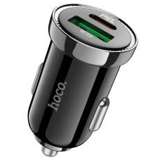 Автомобильное зарядное устройство Hoco Z44 Leading (1USB 3A QC3.0 + PD 1Type-C 20W) Black (S25727)