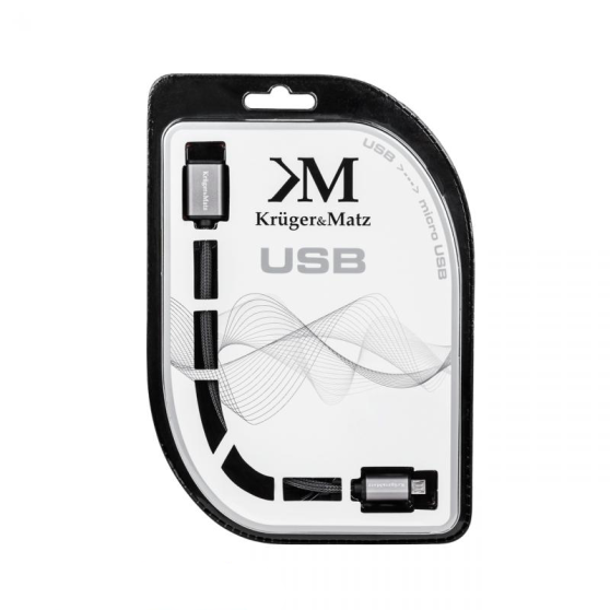 Кабель USB - microUSB Kruger&Matz (KM0333) 20 см