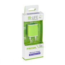 Зарядний пристрій M-Life (ML0592) USB, 1A, зелений