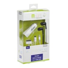 Набір: зарядний пристрій, кабель, навушники M-Life (ML0607) 2,1/1A